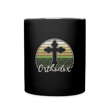 Orthodox Kreuz Christentum Balkan Herkunft - Tasse einfarbig - Schwarz - Vorne