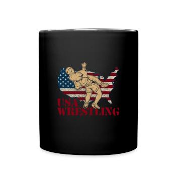 Kampfsportler Wrestler Wrestling Ringen Sport - Tasse einfarbig - Schwarz - Vorne