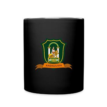Andalusien Sevilla Iberische Halbinsel Flagge - Tasse einfarbig - Schwarz - Vorne