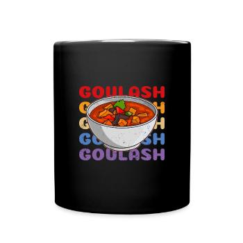 Gulasch Kochen Kochbuch Ungarn Fleisch Koch - Tasse einfarbig - Schwarz - Vorne