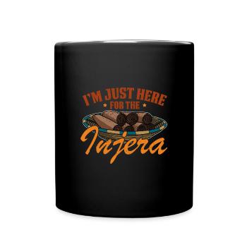 Injera National Gericht Afrika Äthiopien Sudan - Tasse einfarbig - Schwarz - Vorne