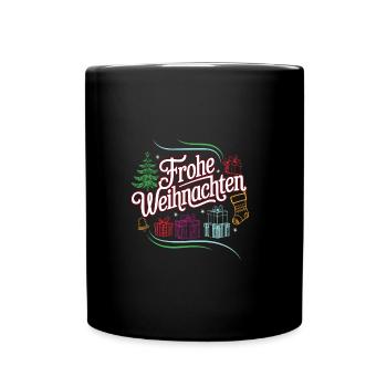 Weihnachtsshirt Kinder Damen Herren Familie Outfit - Tasse einfarbig - Schwarz - Vorne