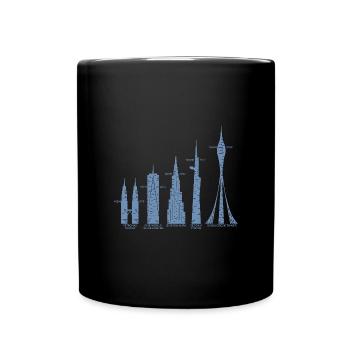 Höchste Wolkenkratzer Wolken Gebäude Mega Türme - Tasse einfarbig - Schwarz - Vorne
