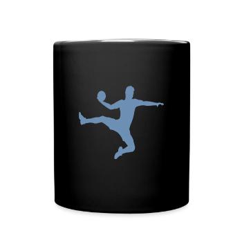 Handball Silhouette Minimalistischer Stil - Tasse einfarbig - Schwarz - Vorne