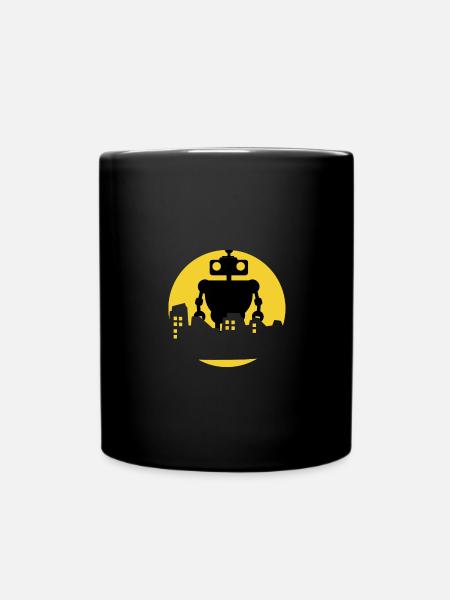 Roboter - Tasse einfarbig - Schwarz