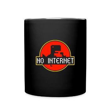 No internet - Kein Internet - Full Colour Mug - black - Front
