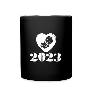Grossesse 2023, Grossesse 2023 - Mug uni - noir - Devant