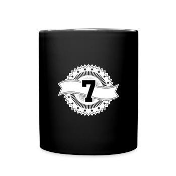 7 Nombre d’emblèmes - Mug uni - noir - Devant