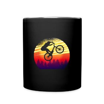 DH Bike MTB Downhill Mountainbike - Tasse einfarbig - Schwarz - Vorne