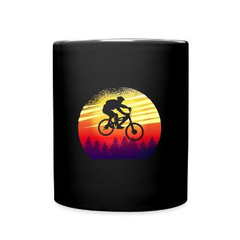 DH Bike MTB Downhill Mountainbike - Tasse einfarbig - Schwarz - Vorne
