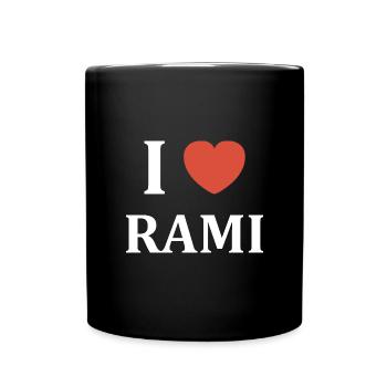i love rami - Mug uni - noir - Devant