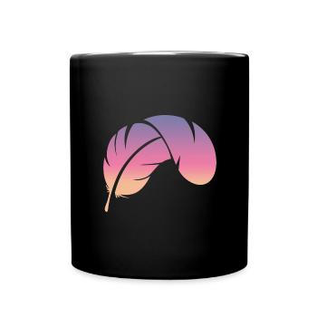 Feather Feeling #3 - Tasse einfarbig - Schwarz - Vorne