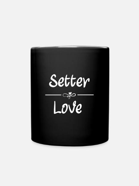 Setter Love - Tasse einfarbig - Schwarz