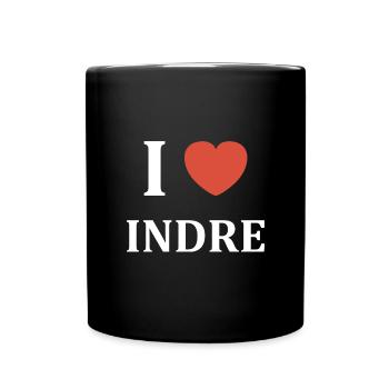 i love Indre - Mug uni - noir - Devant