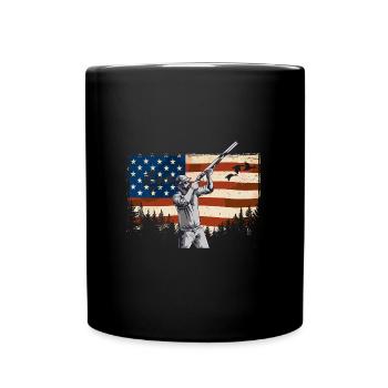 Jäger Jagen Entenjagd - Tasse einfarbig - Schwarz - Vorne