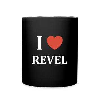 i love revel - Mug uni - noir - Devant