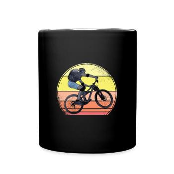 DH Bike Mountainbike Downhill MTB - Tasse einfarbig - Schwarz - Vorne