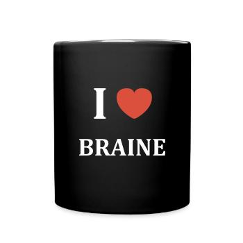 i love Braine - Mug uni - noir - Devant