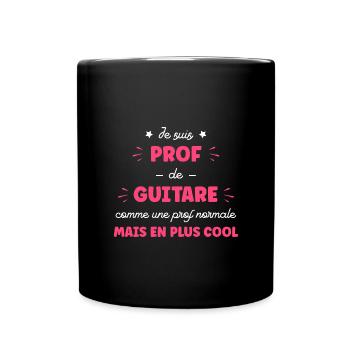Je suis prof de guitare - Mug uni - noir - Devant