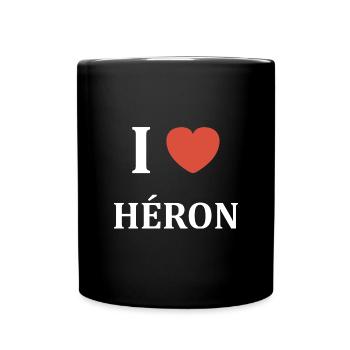 i love Héron - Mug uni - noir - Devant