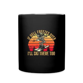 Si l’enfer gèle, j’y skierai Skifahrer - Mug uni - noir - Devant