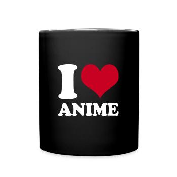 I Love Anime - Full Colour Mug - black - Front