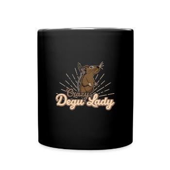 Nagetier Degu Haustier Spruch Geschenk Maus - Tasse einfarbig - Schwarz - Vorne