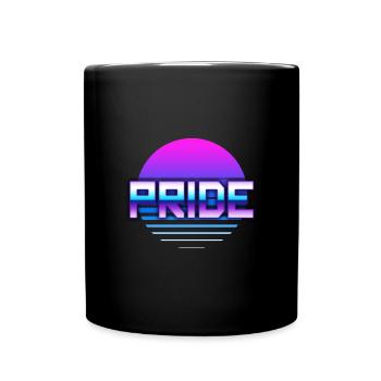 Stolz Synthwave - Tasse einfarbig - Schwarz - Vorne