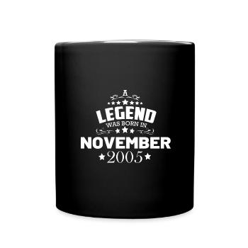 A legend was born in November 2005 - Full Colour Mug - black - Front
