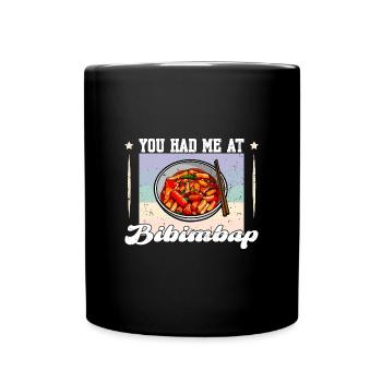 Bibimbap Rice Scrambled Eggs Asian Gerischt Korea Kimc - Full Colour Mug - black - Front