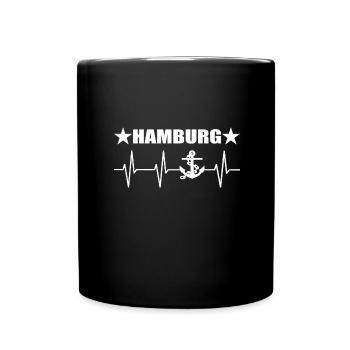 Hamburg - Tasse einfarbig - Schwarz - Vorne