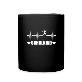 Einschulung - Tasse einfarbig - Schwarz - Vorne