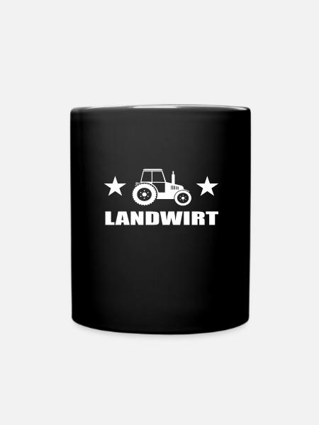 Traktor - Tasse einfarbig - Schwarz