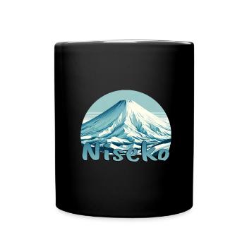 Niseko Japon : Paysage hivernal du mont Yotei - Mug uni - noir - Devant