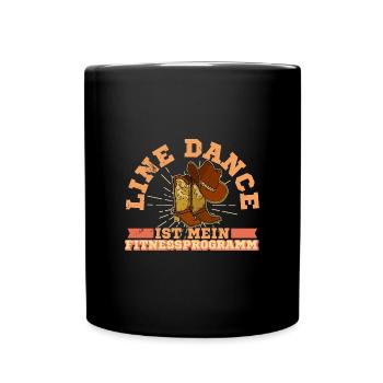 Tanzen Tanzgruppe Line Dance Western Musik - Tasse einfarbig - Schwarz - Vorne