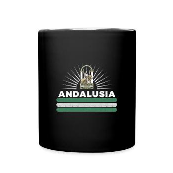 Andalusien autonome Gemeinschaft Spanien - Tasse einfarbig - Schwarz - Vorne