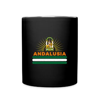 Andalusien autonome Gemeinschaft Spanien - Tasse einfarbig - Schwarz - Vorne