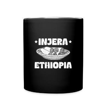 National Äthiopien Fladenbrot Küche National - Tasse einfarbig - Schwarz - Vorne