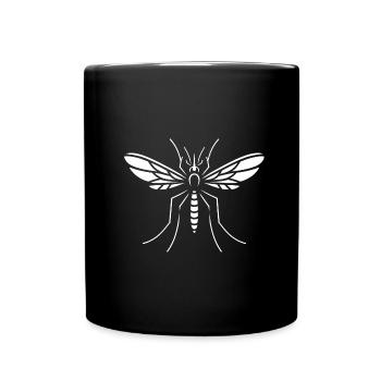 Conception minimaliste de silhouette d’insecte moustique - Mug uni - noir - Devant