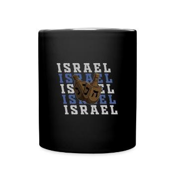 Dreidel Tradition Spiel Isreal Chanukka Juden - Tasse einfarbig - Schwarz - Vorne