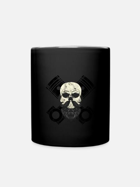 Totenkopf Tuner Tuning Auto Motorrad Geschenk - Tasse einfarbig - Schwarz