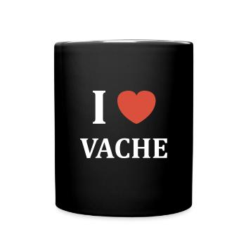 i love vache - Mug uni - noir - Devant