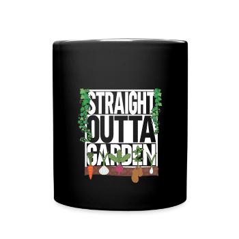 Direkt aus meinem Garten - Tasse einfarbig - Schwarz - Vorne