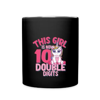 Fille du 10e anniversaire - Mug uni - noir - Devant