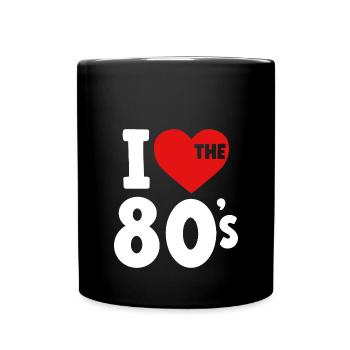Ich Liebe die 80er - Tasse einfarbig - Schwarz - Vorne