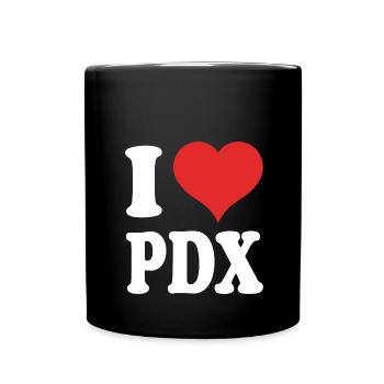 I Love Portland - Tasse einfarbig - Schwarz - Vorne