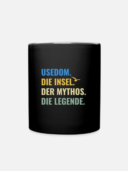 Usedom. Die Insel. Der Mythos. Die Legende Ostsee - Tasse einfarbig - Schwarz
