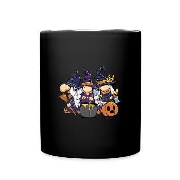 Halloween Hexen Wichtel - Tasse einfarbig - Schwarz - Vorne