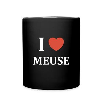 i love Meuse - Mug uni - noir - Devant
