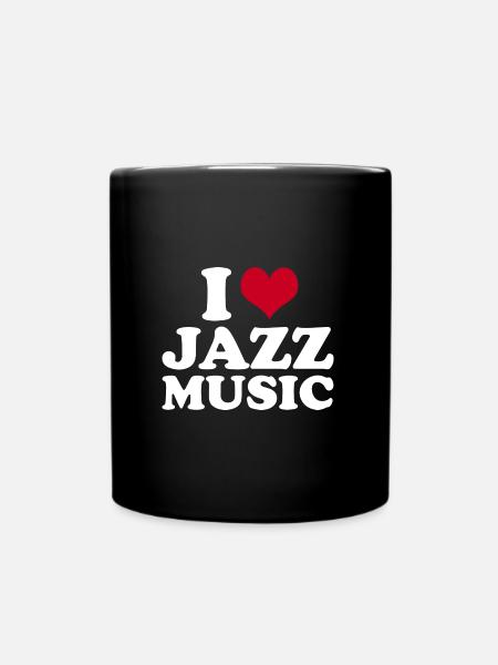 I Love Jazz Music - Tasse einfarbig - Schwarz